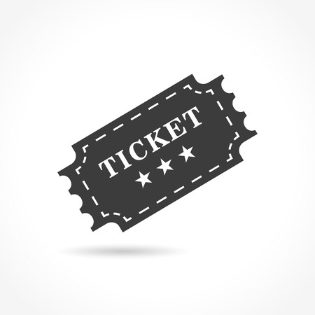 Illustration of ticket icon on white backgroundのイラスト素材