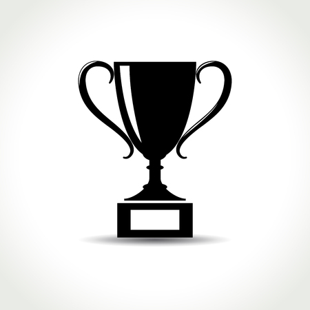 Illustration of trophy icon on white backgroundのイラスト素材