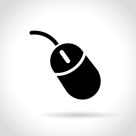 Illustration of computer mouse icon on white backgroundのイラスト素材