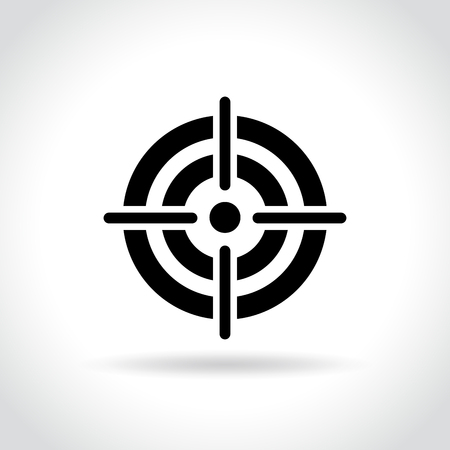 Illustration of target icon on white backgroundのイラスト素材