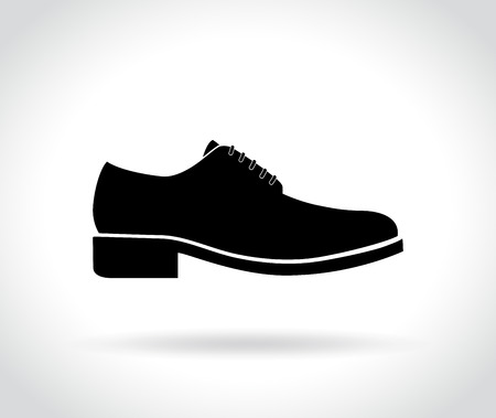 Illustration of men shoe icon on white backgroundのイラスト素材