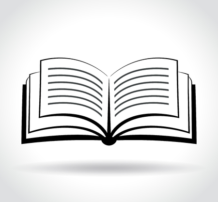 Illustration of book icon on white backgroundのイラスト素材