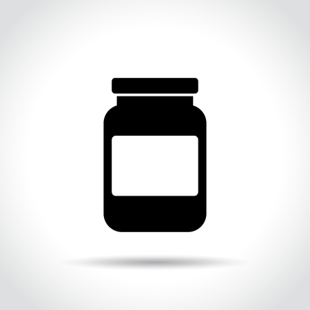 Illustration of jar icon on white backgroundのイラスト素材
