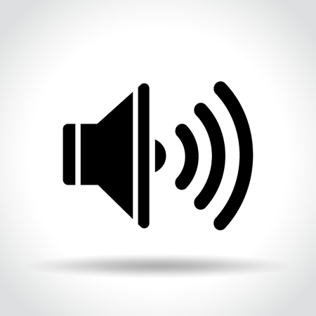Illustration of sound icon on white backgroundのイラスト素材