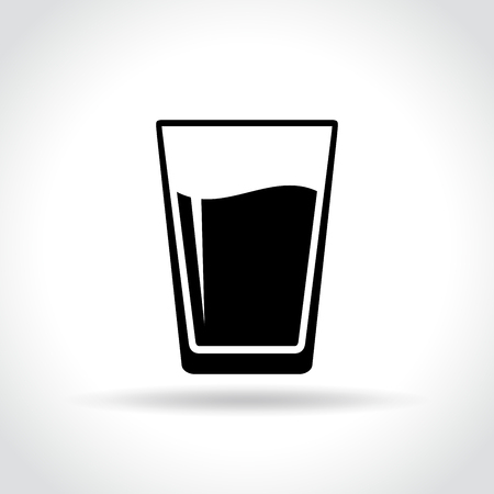 Illustration of water glass icon on white backgroundのイラスト素材