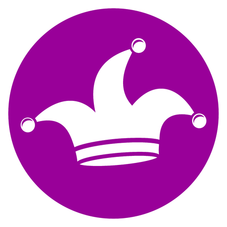 Jester hat icon illustration.のイラスト素材