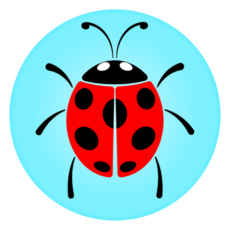 Ladybug icon illustration.のイラスト素材