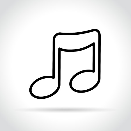Illustration of music icon on white backgroundのイラスト素材