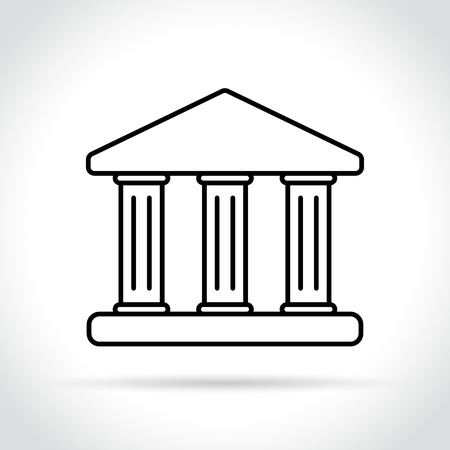 Illustration of building icon on white backgroundのイラスト素材