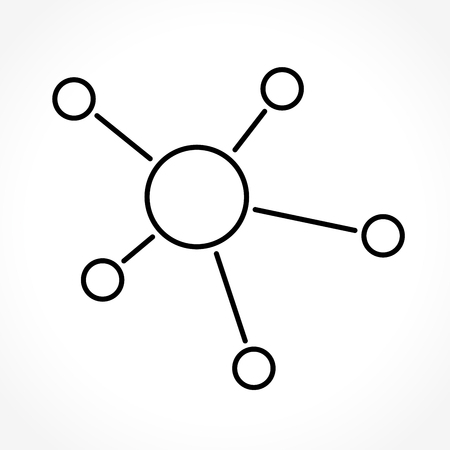 Illustration of network icon on white backgroundのイラスト素材