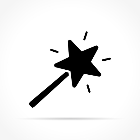 Illustration of magic wand icon on white background.のイラスト素材