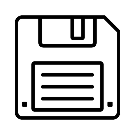 Illustration of floppy disk icon on white backgroundのイラスト素材