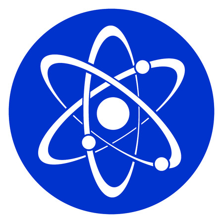 Illustration of science blue circle icon