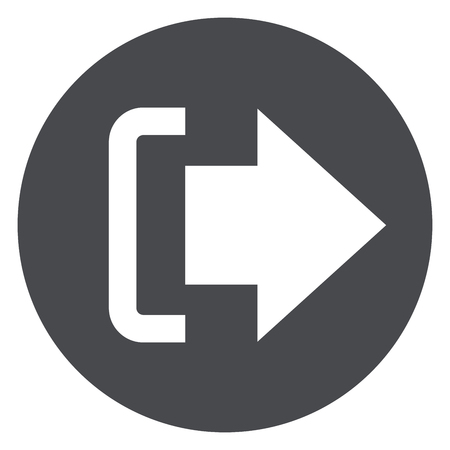 Illustration of logout circle icon concept.のイラスト素材