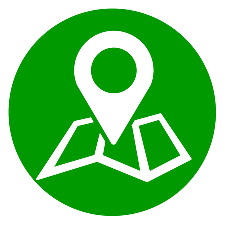 Illustration of map pin green circle iconのイラスト素材