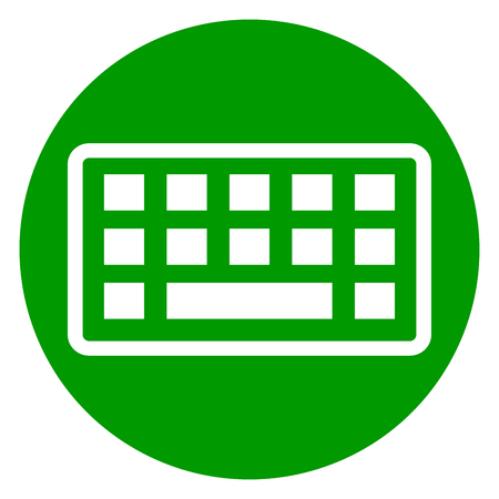 Illustration of keyboard circle green iconのイラスト素材
