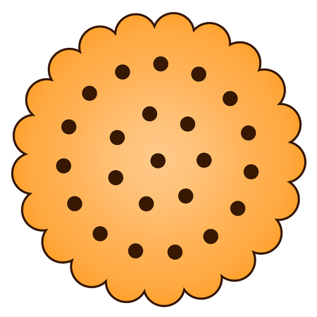 Illustration of cookie on white backgroundのイラスト素材