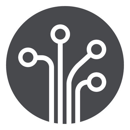 Illustration of circuit board circle iconのイラスト素材