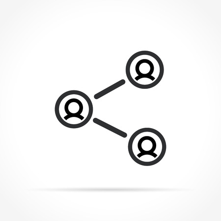 Illustration of share icon on white backgroundのイラスト素材