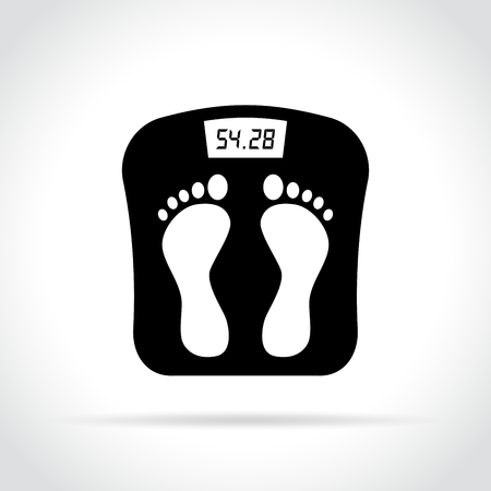 Illustration of floor scale icon on white background.のイラスト素材