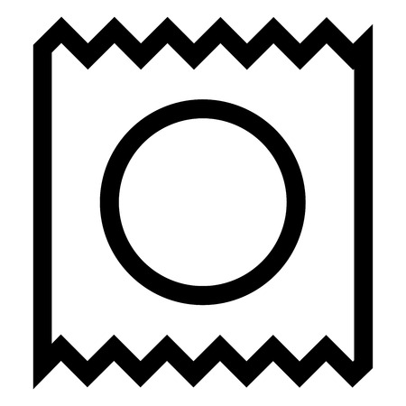 Illustration of condom icon on white background.のイラスト素材