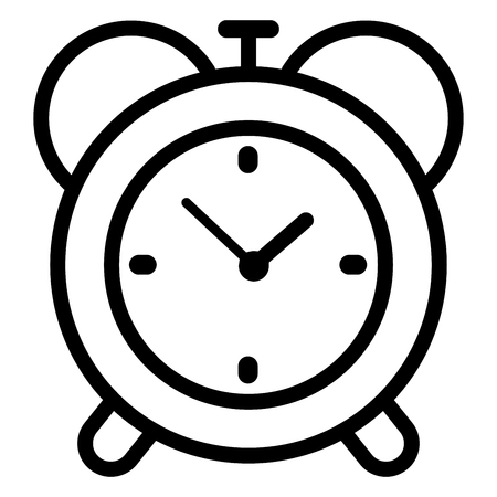 Illustration of clock icon on white background.のイラスト素材