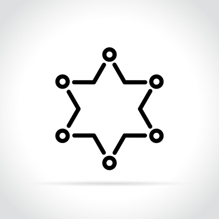 Illustration of star icon on white backgroundのイラスト素材