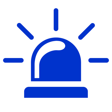 Illustration of siren blue icon on white backgroundのイラスト素材