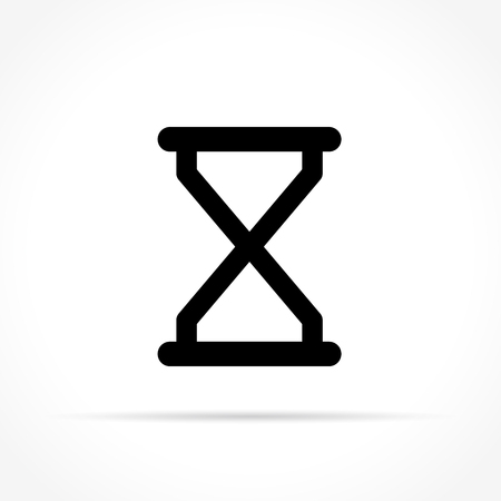 Illustration of hourglass icon on white backgroundのイラスト素材