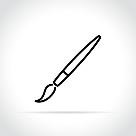 Illustration of brush icon on white backgroundのイラスト素材