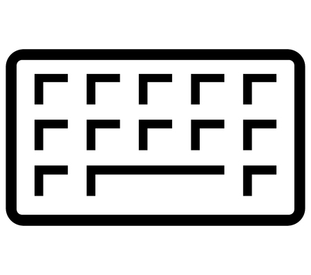 Illustration of keyboard icon on white backgroundのイラスト素材