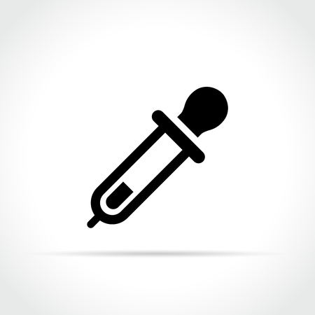 Illustration of pipette icon on white backgroundのイラスト素材