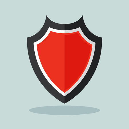 Illustration of red shield icon conceptのイラスト素材