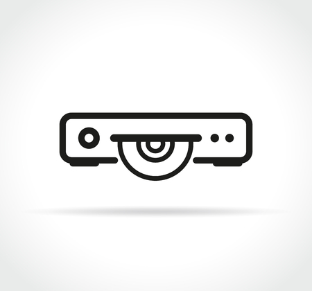 Illustration of cd or dvd or blue ray player iconのイラスト素材