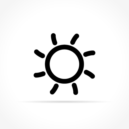 Illustration of sun icon on white background.のイラスト素材