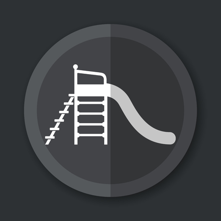 Illustration of slide gray icon flat concept.のイラスト素材