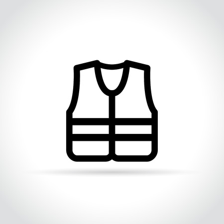 Illustration of safety jacket icon on white backgroundのイラスト素材