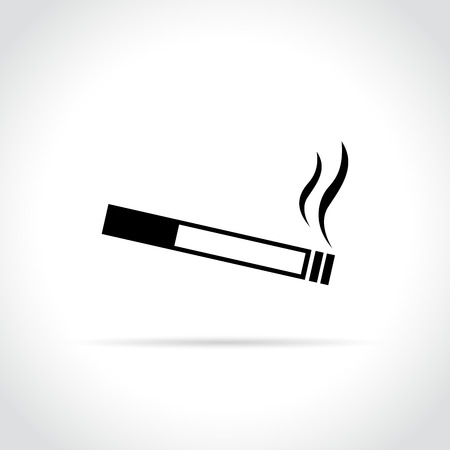Illustration of cigarette icon on white backgroundのイラスト素材