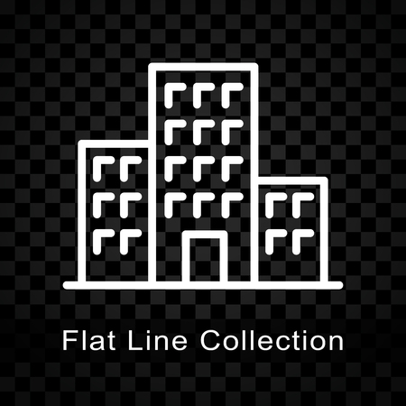 Illustration of building icon on checkered background.のイラスト素材