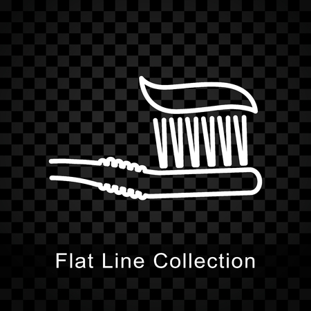 Illustration of tooth brush icon on checkered backgroundのイラスト素材