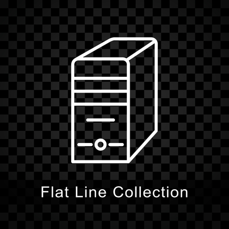 Illustration of computer icon on checkered backgroundのイラスト素材