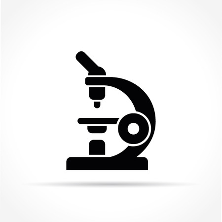 Illustration of microscope icon on white backgroundのイラスト素材