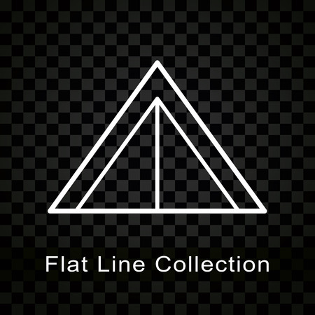 Illustration of tent icon on checkered backgroundのイラスト素材