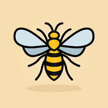 Illustration of bee icon isolated design conceptのイラスト素材