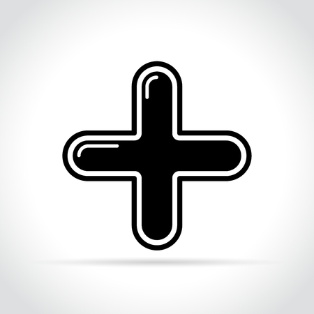 Illustration of plus symbol on white backgroundのイラスト素材