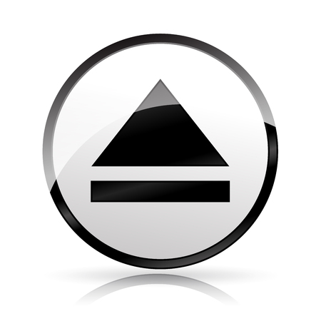 Illustration of eject icon on white backgroundのイラスト素材