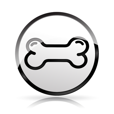 Illustration of dog bone icon on white backgroundのイラスト素材