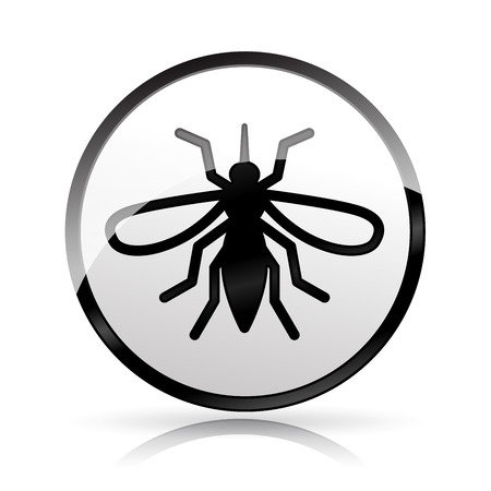 Illustration of mosquito icon on white backgroundのイラスト素材