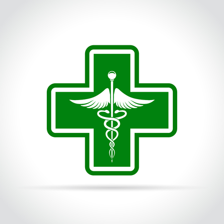 Illustration of medical green cross icon conceptのイラスト素材
