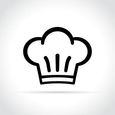 illustration of chef hat icon on white backgroundのイラスト素材